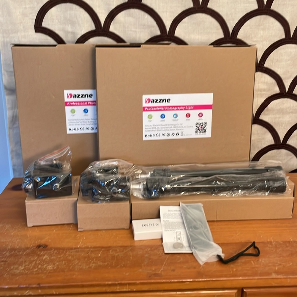 Dazzne D50 Streaming/Video Lighting Desktop 2 Pack with Wireless Remote!